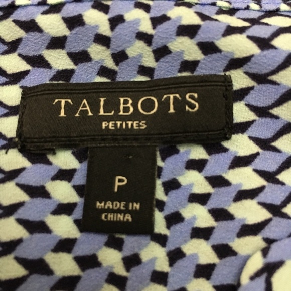 Talbots Petites Long Sleeve Button Up Front Tie Accent Blouse - Sz SP - Picture 7 of 8